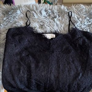2/$30 Beyond Vintage Mitered Lace Bodysuit